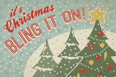 Framed Retro Christmas IV Print