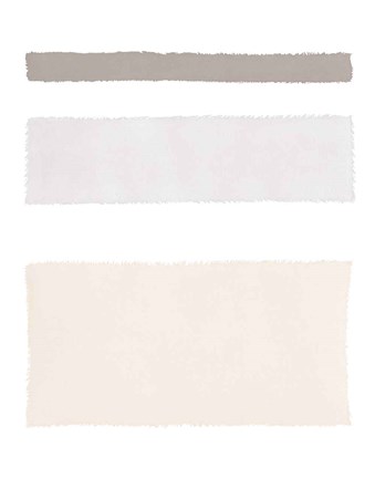 Framed Painted Weaving IV Neutral on White Print