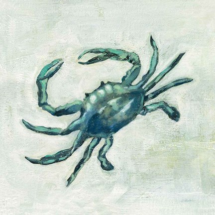 Framed Indigo Sea Life II Print