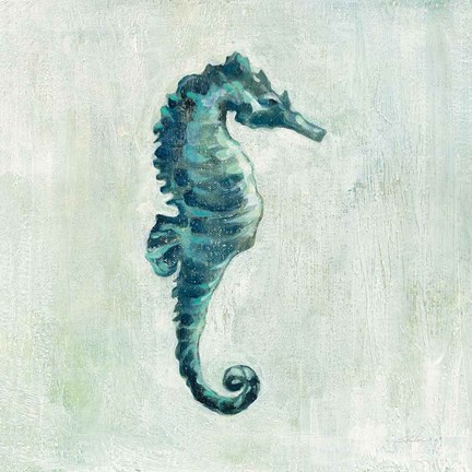 Framed Indigo Sea Life I Print