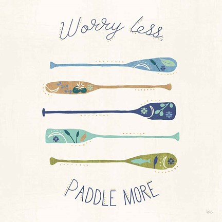 Framed Otomi Lake VII Paddles Print