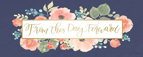 Framed Blooming Delight VIII Blue Print