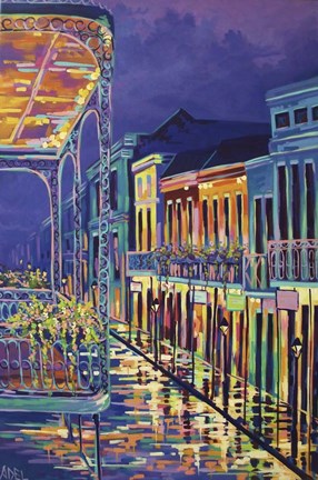 Framed Bourbon Street New Orleans Print