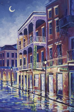 Framed Felix&#39;s Restaurant and Oyster Bar New Orleans Print