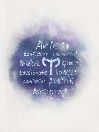 Framed Starlight Astology Aries Print