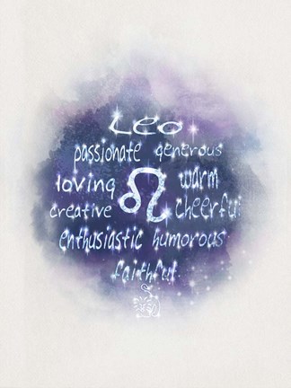 Framed Starlight Astology Leo Print