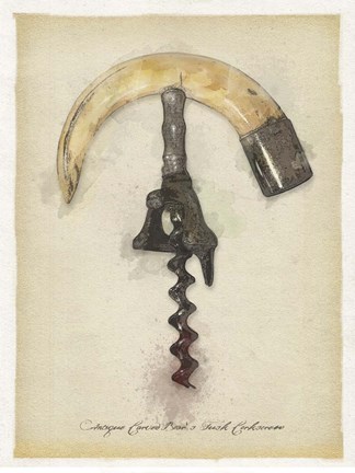 Framed Tusk Corkscrew Print