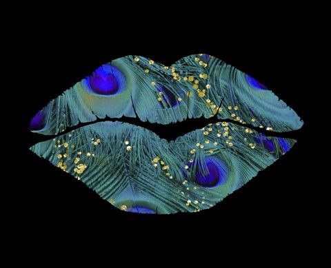 Framed Peacock Kiss Print