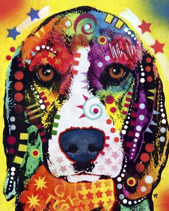 Framed Beagle Face Print