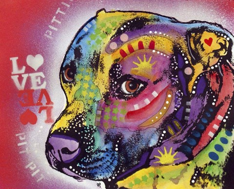 Framed Gratitude Pit Bull Pittie Love Print