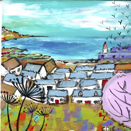 Framed Birds Over Cullen Scotland Print