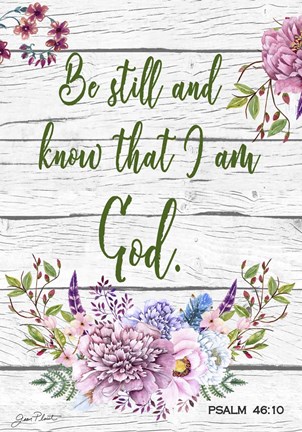 Framed Garden Florals Bible Verse A Print