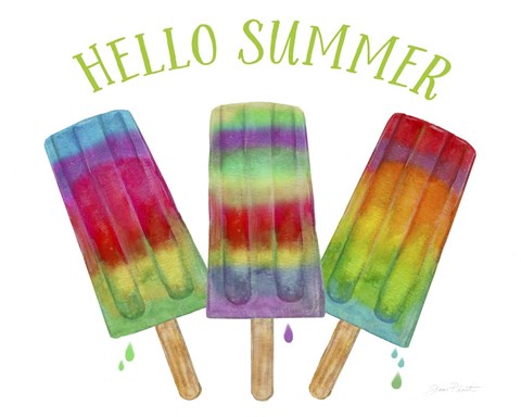 Framed Hello Summer 1 Print
