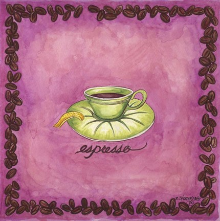Framed Coffees Espresso Print