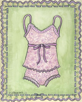 Framed Lingerie Pink Cami Set Print