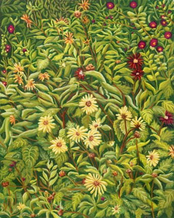 Framed Tapestry Asters Print