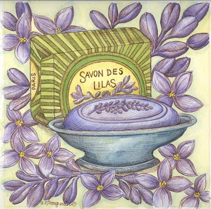 Framed Savons Des Lilas Print