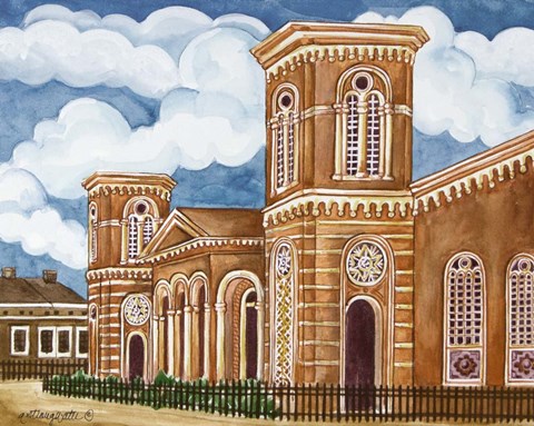 Framed Synagogue Wiznitz Exterior Print