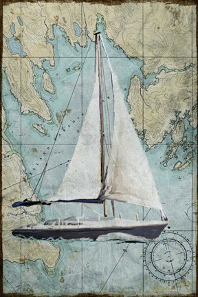 Framed Maritime Sail Print