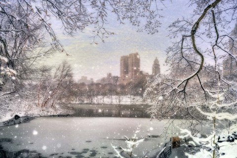 Framed Central Park Storm 3 Print