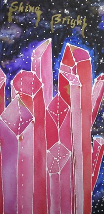 Framed Shine Bright Strawberry Quartz Print