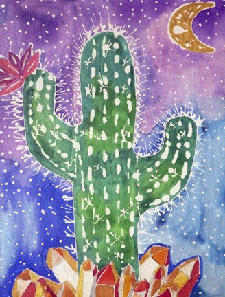Framed Spirit Quartz Cactus Print