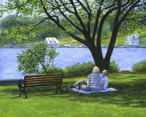 Framed Sunday in the Park Print