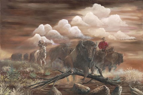 Framed Thundering Herd Print