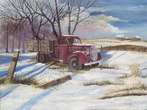 Framed Rusty Red Print