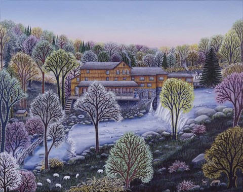 Framed Cobbs Mill Inn Spring Print