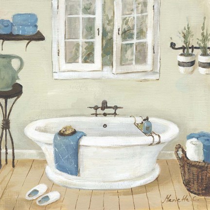 Framed French Country Bathroom II Print
