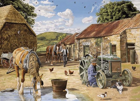 Framed Back From The Fields Print