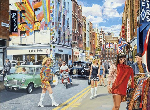 Framed Carnaby Street in the 60s Print