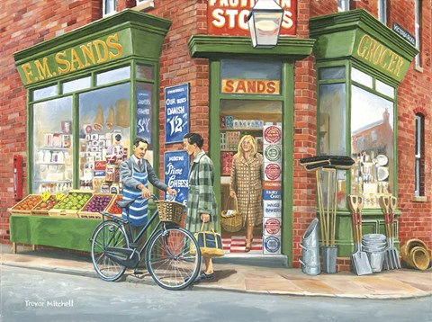 Framed Corner Shop Print