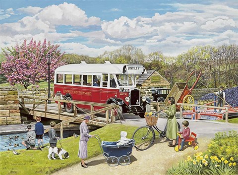 Framed Old Swing Bridge Print