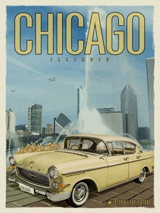 Framed Chicago City of the Future Print