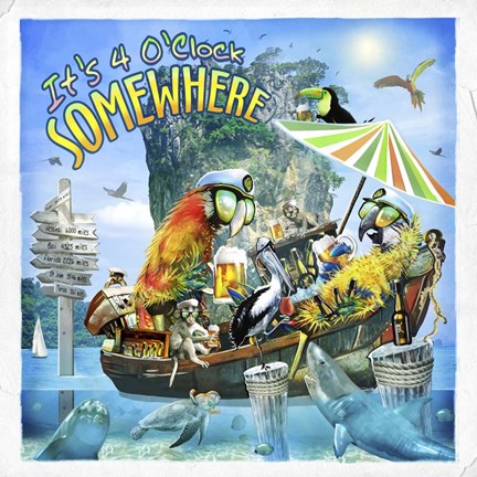 Framed It&#39;s 4 O&#39;clock SW Print