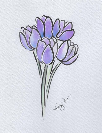 Framed Purple Tulips Print