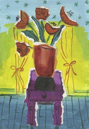 Framed Poppies Yellow Room Print