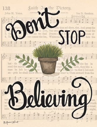 Framed Don&#39;t Stop Believing Print