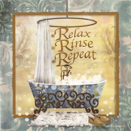 Framed Relax, Rinse, Repeat Print