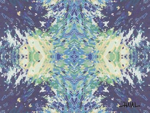 Framed Blue Ocean Mandala Print
