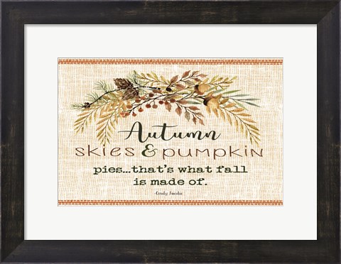 Framed Autumn Skies Print