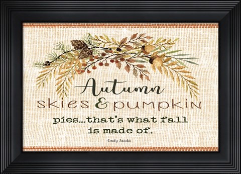 Framed Autumn Skies Print