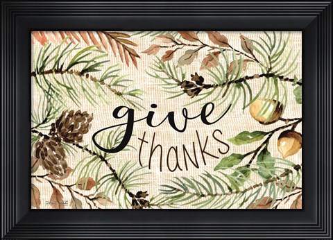 Framed Give Thanks Print