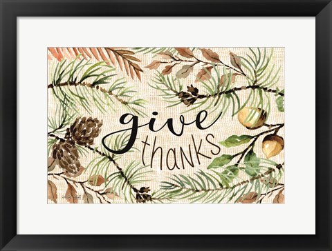 Framed Give Thanks Print