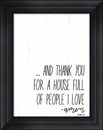 Framed People I Love Print