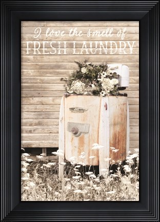 Framed I Love the Smell of Fresh Laundry Print