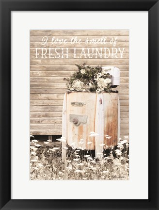 Framed I Love the Smell of Fresh Laundry Print