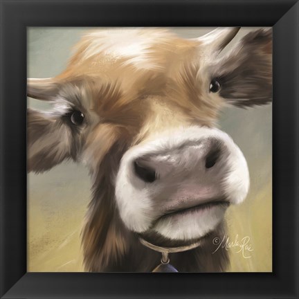 Framed Up Close Moomoo Print